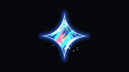 Acid burn neon thermal treatment and molten metal contours applied to Google Gemini sparkle logo