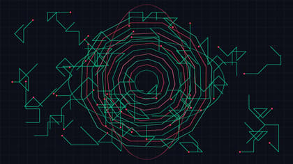 Abstract geometric vector art of neural network activations and runtime error correction