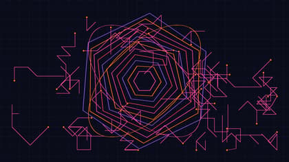 Abstract geometric vector artwork representing recommendation divergence across competing AI engines