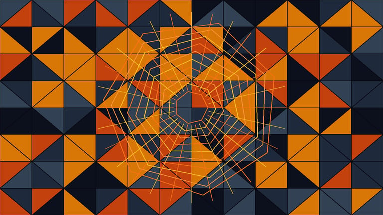 Abstract vector illustration of generative search rankings, radar dials, and brand citation metrics